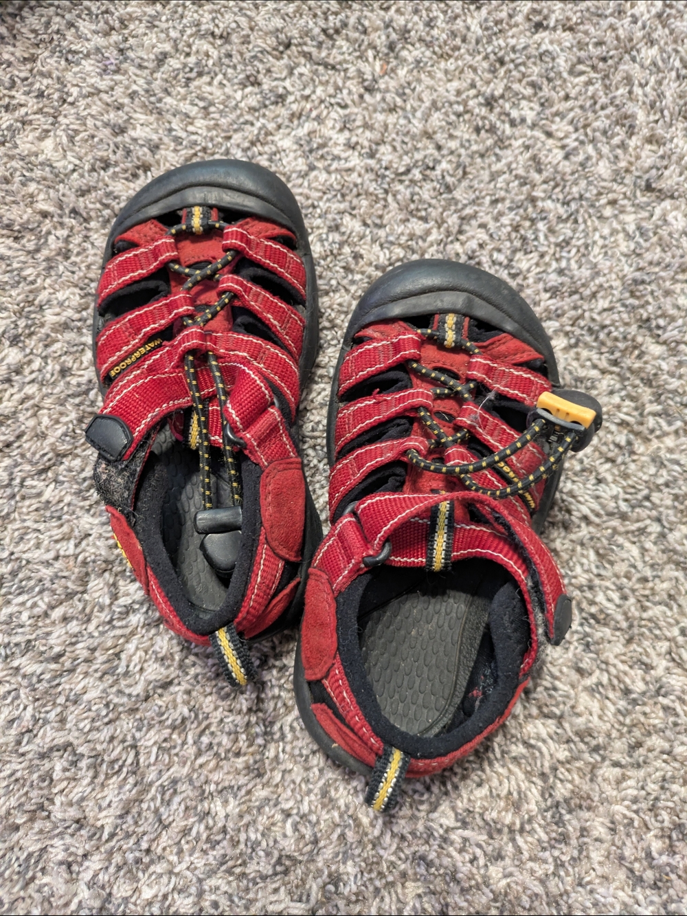 Keen Red and Black Kids Closed-Toe Sandals